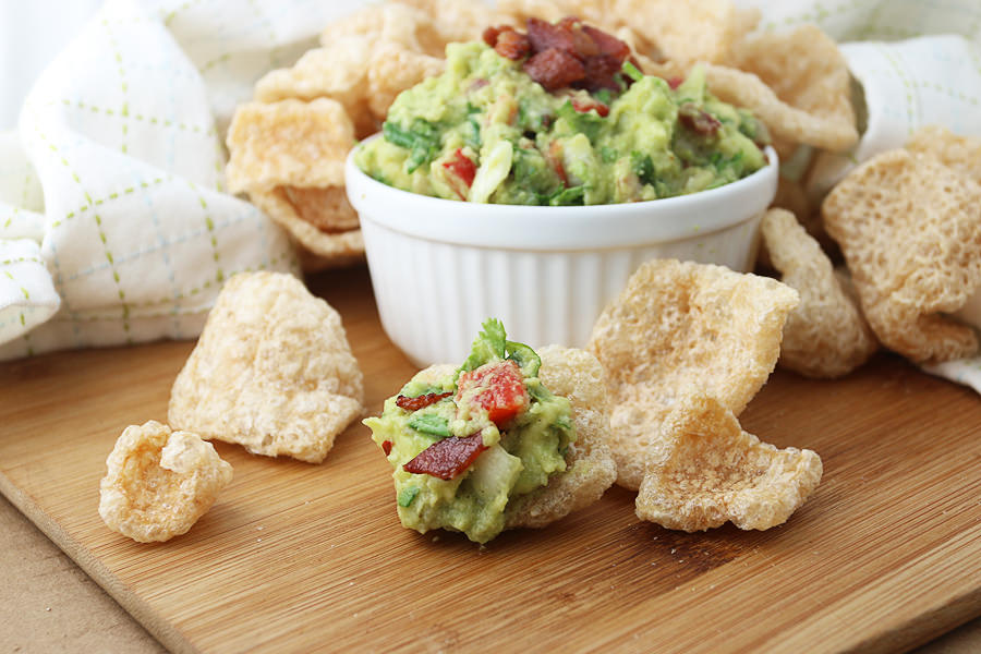 Keto Roasted Garlic & Bacon Guacamole Recipe: Healthy Fat Dip